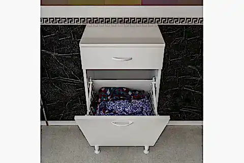 ÇAKIR KİRLİ ÇAMAŞIR DOLABI, BEYAZ