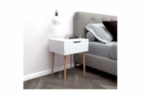 ATLAS KOMODİN, TEK ÇEKMECELİ, BEYAZ