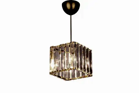 EVLİGHT ÜÇLÜ AVİZE VE ABAJUR SETİ SARKIT KRİSTAL CAM AVİZE