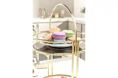 BİNO KURABİYELİK İKRAMLIK,GOLD, 2 KATLI, 40 CM