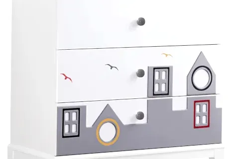 CİTY ŞİFONYERİ, GRİ, 3 ÇEKMECELİ