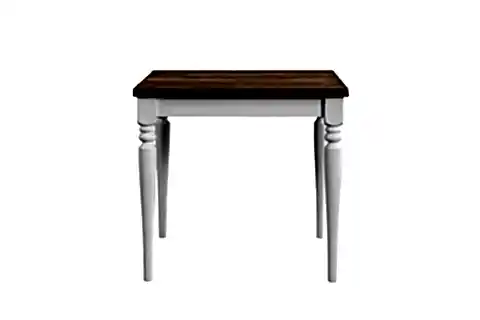 KOSOVA AHŞAP MUTFAK MASASI, CEVİZ BEYAZ, 80X80