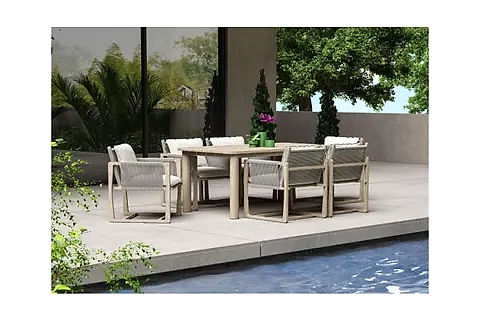 BAKER AHŞAP BAHÇE MASA TAKIMI, 6 KİŞİLİK