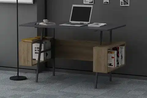 LAGOMOOD IRONY ÇALIŞMA MASASI, ANTRASİT CEVİZ