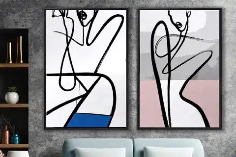 AHŞAP TRAVERTEN DOKULU SOYUT TABLO, 31 2'Lİ