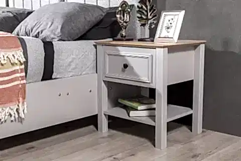 RESPİRO KOMODİN, GRİ, TEK ÇEKMECELİ