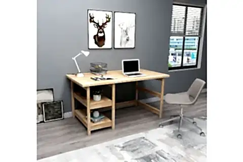 WOODFACE CİTY DOĞAL AHŞAP ÇALIŞMA MASASI, NATUREL