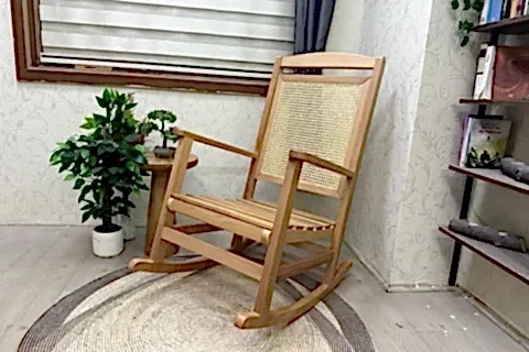 VERANDA SALLANAN SANDALYE, NATUREL AHŞAP AYAK