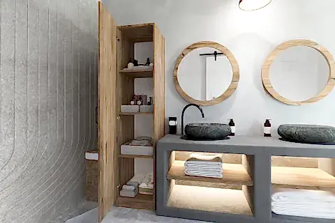 YAMAN ÇOK AMAÇLI DOLAP, CEVİZ, 180 CM