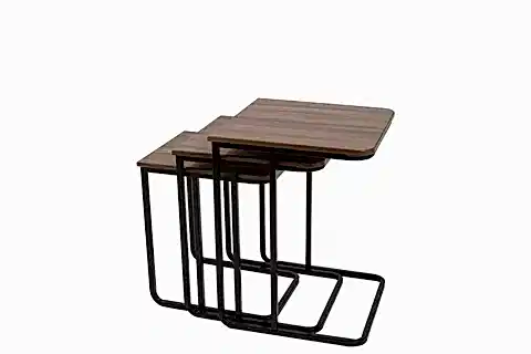 VEGAS ZİGON SEHPA, ÜÇLÜ, STATİK CEVİZ, CEVİZ