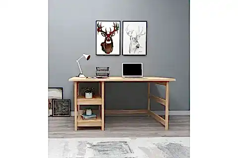 WOODFACE CİTY DOĞAL AHŞAP ÇALIŞMA MASASI, NATUREL