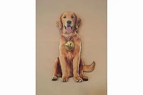 GOLDEN RETRİEVER DEKORATİF SARKAÇLI DUVAR SAATİ