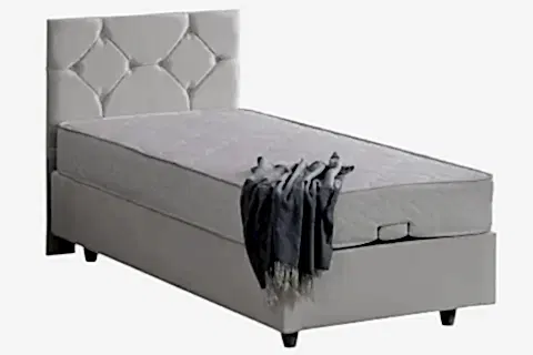 GLAMİS BAZA BAŞLIK VE LETTO YATAK SETİ, BEYAZ, 90X190