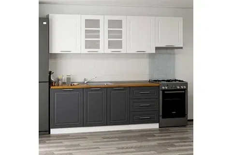 270 CM MEBRAN C MUTFAK DOLABI BEYAZ ANTRASİT 270 MCBA2