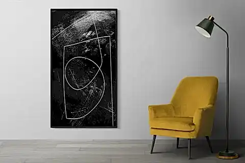 AHŞAP TRAVERTEN KAPLANMIŞ DOKULU, SOYUT GELECEK, 67X123