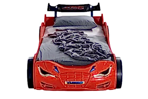 SÜPERS ARABALI KARYOLA, KIRMIZI, 90X190