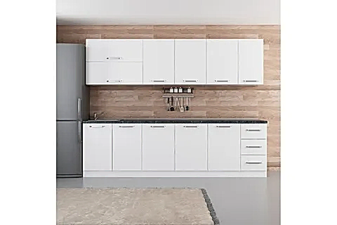 MİNAR RÜYA 280 CM MUTFAK DOLABI BEYAZ 280-B1