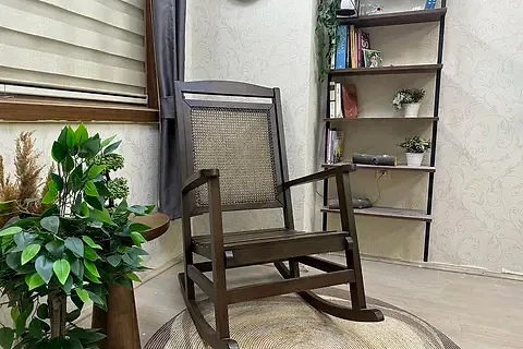 VERANDA SALLANAN SANDALYE, CEVİZ AHŞAP AYAK