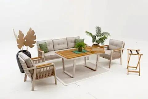 ARTE ALÜMİNYUM BAHÇE OTURMA GRUBU