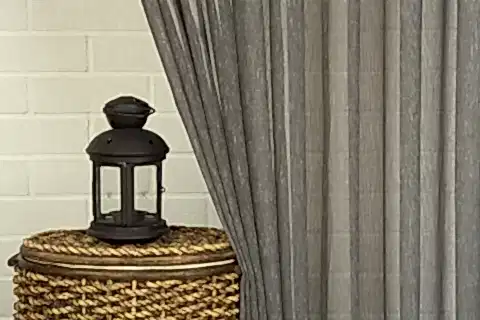 KIRÇILLI KETEN SIK PİLE TÜL PERDE, ANTRASİT, 100X260