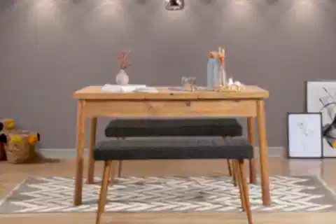 STORMİ MUTFAK MASA TAKIMI, ATLANTİK ANTRASİT 1053, 120X75