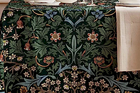 GECE ÇİÇEKLERİ PAMUK MASA ÖRTÜSÜ, 100X100 CM