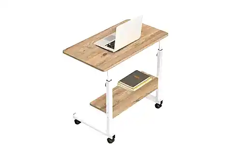 YÜKSEKLİK AYARLI RAFLI LAPTOP SEHPASI, ATLANTİK ÇAM, 70X40