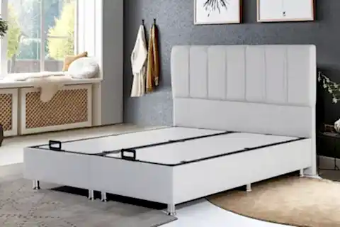 MİLES BAZA VE BAŞLIK SETİ, AÇIK GRİ, 90X190