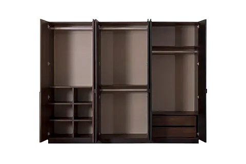 LİNE GARDIROP, CEVİZ, 6 KAPAKLI