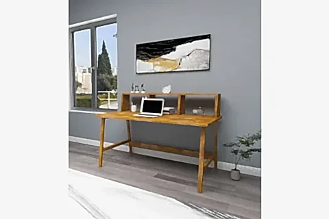 WOODFACE LUCY DOĞAL AHŞAP ÇALIŞMA MASASI, MEŞE