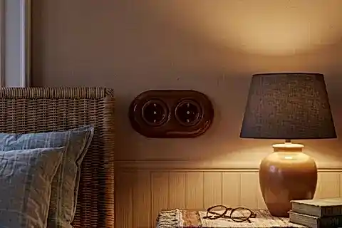 PORSELEN PRİZ, İKİLİ, ZEYTİN YEŞİLİ