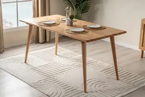 NAVİE MASİF AHŞAP YEMEK MASASI, 80X175