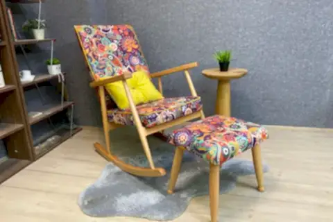 TREND SALLANAN SANDALYE, RETRO, AHŞAP, NATUREL AYAK