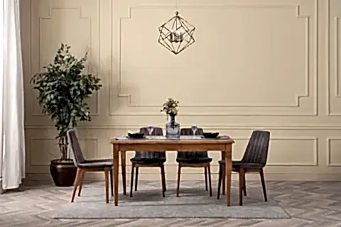NORMA AHŞAP MASA TAKIMI, 140X80