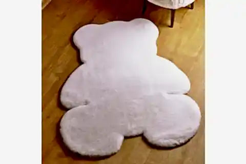 YIKANABİLİR POST PELUŞ ÇOCUK HALISI, BEYAZ, 75X100