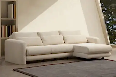 LİLLY FİTİLLİ KÖŞE KOLTUK, BEYAZ, SAĞ KÖŞE