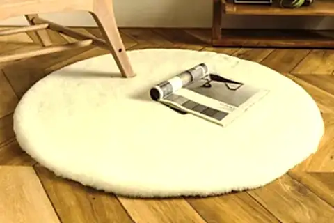 TAPPETO REX TAVŞANI YUVARLAK POST HALI, KREM, 80X80