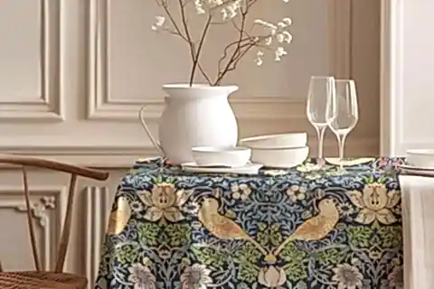 DOĞA ESİNTİSİ PAMUK MASA ÖRTÜSÜ, 100X100 CM