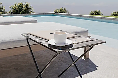 BİNO KATLANIR YÜKSEKLİK AYARLI KAMP PİKNİK MASASI, FÜME