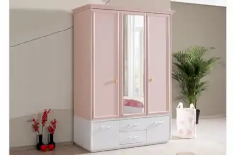 ROSA AYNALI GARDIROP, 3 KAPAKLI