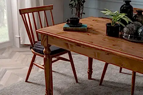 LUCENTA AHŞAP MASA TAKIMI, 120X80