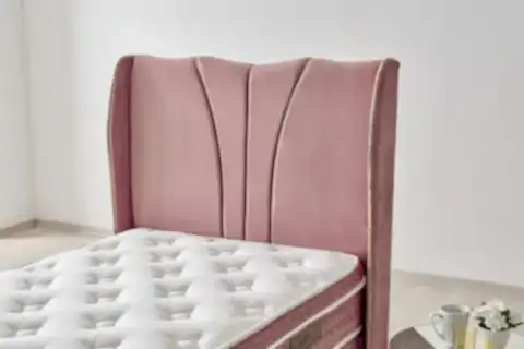 BELLA BAZA BAŞLIK YATAK SETİ, PEMBE, 90X190