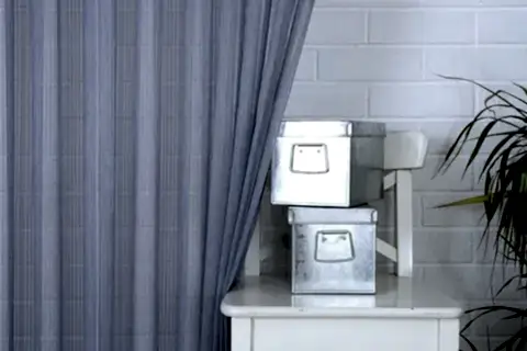 MASSARELLİ ÇİZGİLİ TÜL MAVİ 1-3 SIK PİLE 100X260