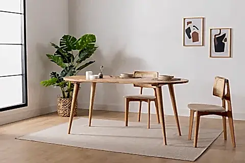 ARES KAYIN OVAL YEMEK MASASI, 180X80