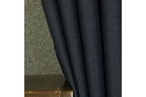 MASSARELLİ KETEN SIK PİLE FON PERDE, KOYU LACİVERT, 60X260