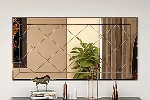 MONE PAULI BAKLAVA DESEN AYNA, BRONZ