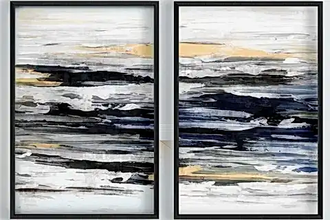 AHŞAP PARLAK KUM DOKULU SOYUT DALGALAR