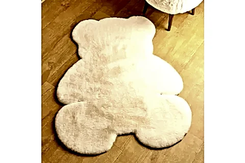 YIKANABİLİR POST PELUŞ ÇOCUK HALISI, KREM, 75X100