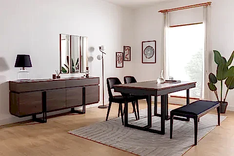 LİNE YEMEK ODASI TAKIMI, ARAL SİYAH