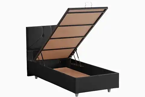 WİCK BAZA BAŞLIK VE LETTO YATAK SETİ, ANTRASİT, 90X190